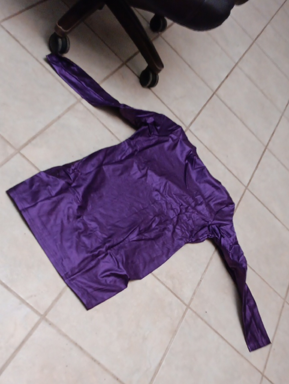 Fashion Nova Faux Leather Purple Satin Midi Dress
